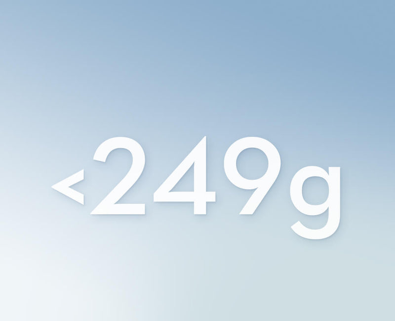 Under 249 g